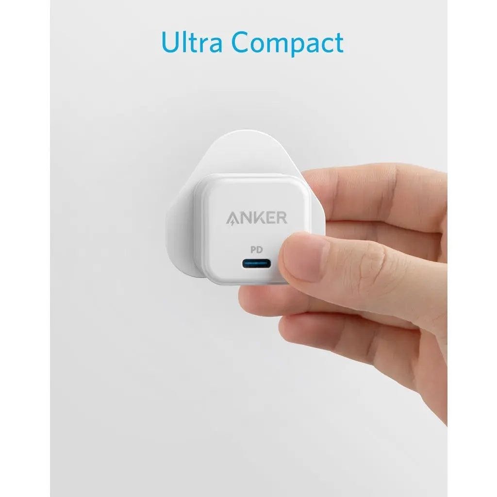 شاحن حائط PowerPort III PD USB-C بقوة 20 واط من Anker | أبيض شاحن حائط PowerPort III PD USB-C بقوة 20 واط من Anker | أبيض